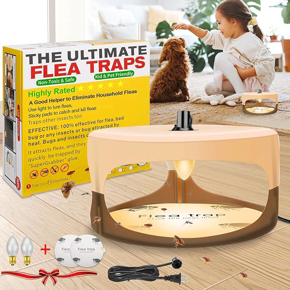 Electric Flea Trap Killer Home Pest Control Sticky Disc Spare Lamp Non ...