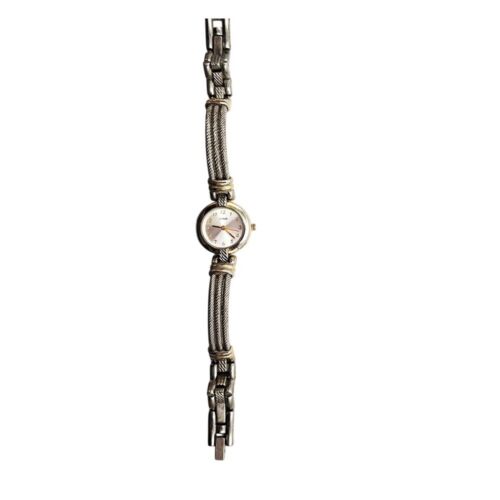 Vintage Lorus Ladies Watch Silver Tone Band Round Face Elegant Dress Wristwatch