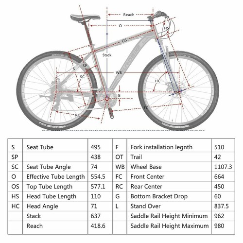 29''Wheel Mountain Bike XL 19 inch Aluminum Frame for Adult Men and Women - Picture 17 of 48