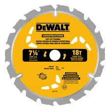 DEWALT DW3191 Carbide Nail Cutting Circular Saw Blades  7-1/4" 18T 2 PACK!!!