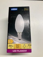 Xavax Led-Filament E14 2W (=25W) 230V Warmweiß 2700K 250Lm Matt Led (112829)
