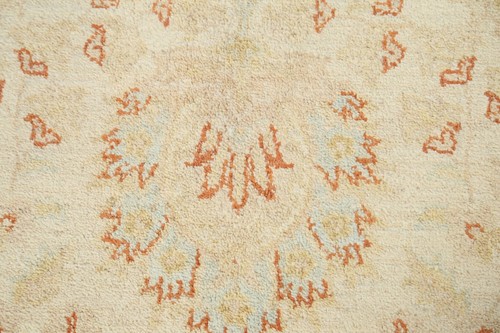 8x12 Floral Oushak-Chobi Oriental Ivoire Zone Tapis Noués à la Main Dîner Pièce - Picture 8 of 12