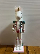 UNICORN Nutcracker Candy Cane PINK