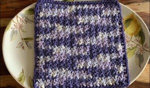 handmade crocheted DOUBLE SIDED POTHOLDER - 100% Cotton!!