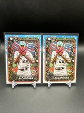 2024 Topps Holiday Baseball #H11 - Sandy Alcantara Miami Marlins Lot Of 2 Cards