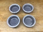 Hull Pottery U. S. A. Flint Ridge/Grey Drip Ramekin Dish Set of 4 New Old Stock