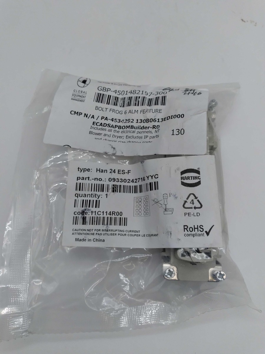 NEW HARTING 09330242716 YYC HAN 24 ES-F RECTANGULAR SOCKET INSERT, FEMALE