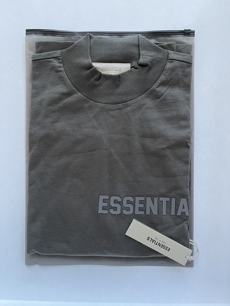Essentials Fear of God Off-Black Long Sleeve SS23 T-Shirt Sz