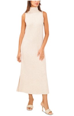 Msk Women's Midi Turtleneck Sweater Dress - Malted - Size XL Msk Women's Midi Turtleneck Sweater Dress - Malted - Size XL
