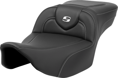Saddlemen Roadsofa Carbon Fiber Extended Reach Seat for 2023-2025 Harley Touring - Picture 2 of 5