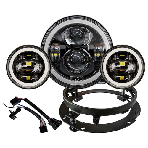 For 06-13 CVO Ultra Classic Electra Glide FLHTCUSE 7"LED Headlight 4.5" Fog Lamp - Picture 2 of 13
