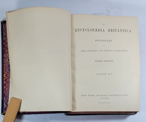 Encyclopedia Britannica 9th Ed Vol 14 KAO-LON Scribner's 1882 Quarter Leather - Bild 3 von 24
