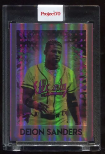 TOPPS PROJECT 70 FOIL #545 DEION SANDERS by RON ENGLISH BRAVES 13/70