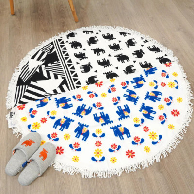 Moz Round Floor Mat with Elk Rugs Living room Carpet Indoor Entrance Doormat