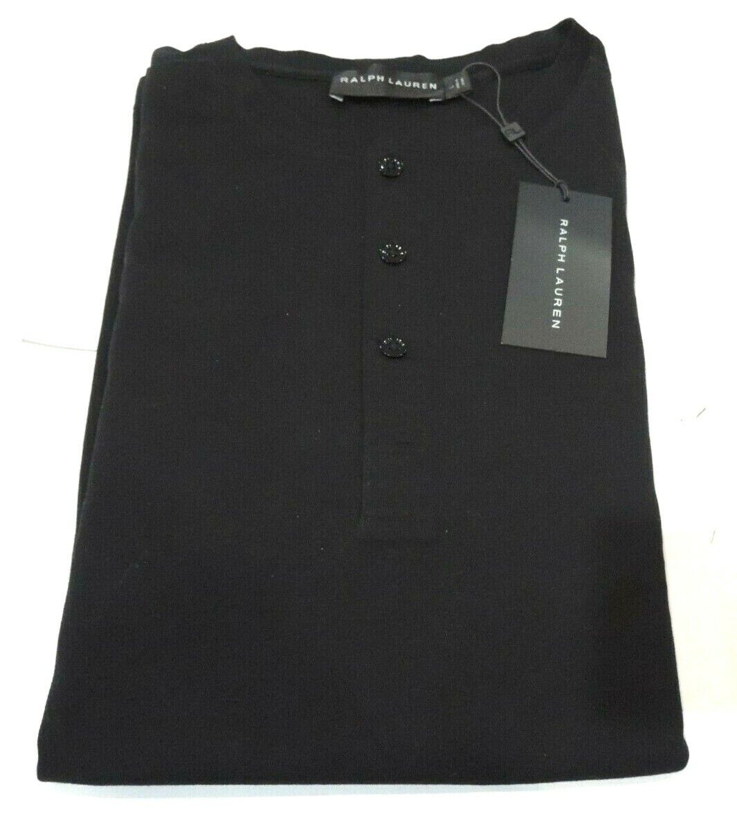 Ralph Lauren Black Label, Black Round Collar T-Shirt, Size L Ralph Lauren Black Label, Black Round Collar T-Shirt, Size L