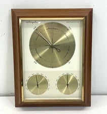 VINTAGE AIRGUIDE INSTRUMENT COMPANY BAROMATER THERMOMETER HUMIDITY USA