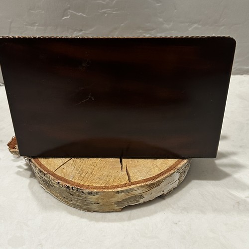 Juego organizador de escritorio Mid Century madera oro detalles en relieve - Imagen 6 de 12