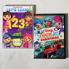 Nick Jr. - DVD Lot of 2 - Let's Learn 123's - A Very Nick Jr. Christmas