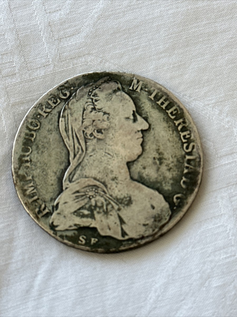 2枚セット1780年 オーストリア 1997イギリス 1780 AUSTRIA SILVER MARIA THERESA. ARCHID AVST DUX. AVST