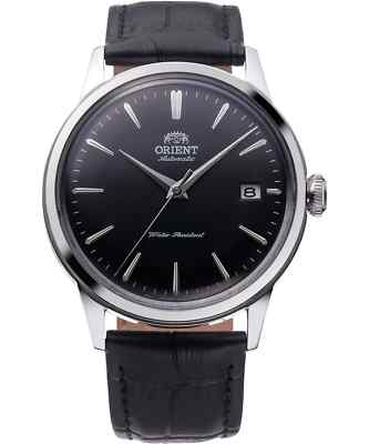 Orient Bambino RAAC0M02B30B Mens Black Leather Strap Analog Dial Watch 38 mm