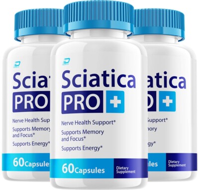 (3 Pack) Sciatica Pro Plus Supplement Capsules   Sciatica Pro+  All Natural Memo