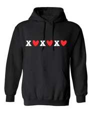 XXX Heart Sarcastic Humor Men's Hoodies