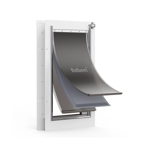 Baboni Large Pet Door, Steel Frame & Tunnel, Dog Door for Interior and Exterior