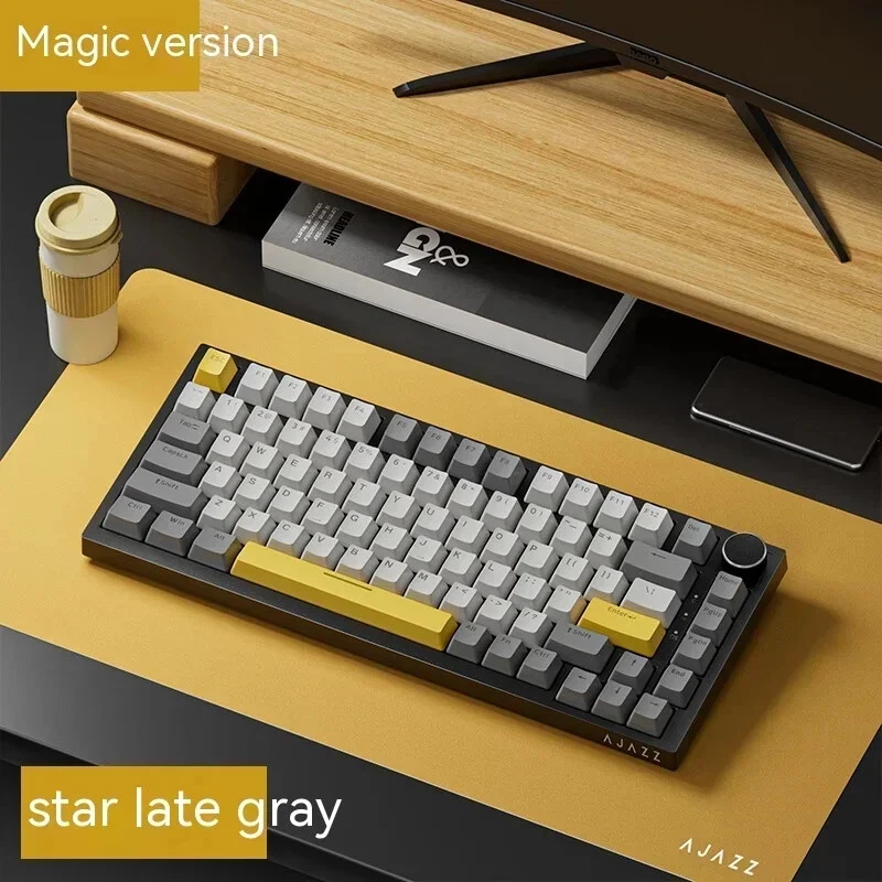 Mechanical Keyboard with TFT Screen Multifunctional Knob Gaming Keyboard Triple Mode Connectivity for Enhanced Performance Mechanical Keyboard with TFT Screen Multifunctional Knob Gaming Keyboard Triple Mode Connectivity for Enhanced Performance