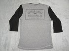 Ogiyama Tokyo Custom Built Motorcycles 3/4 Slv Baseball T Shirt Medium Gray