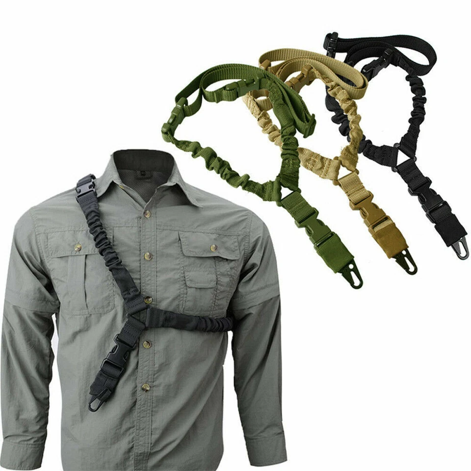One Single Point Tactical Rifle Sling Gun Sling Adjustable Multi-Function Rope - Image 2 of 4