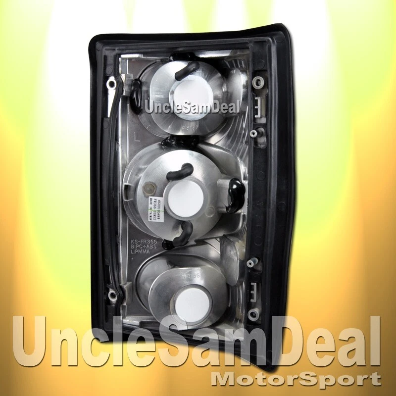 FORD EXCURSION ECONOLINE LENTE TRANSPARENTE NEGRO ALTEZZA LUCES TRASERAS PAR AJUSTE DIRECTO Foto 2 de 2