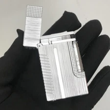 For Memorial S.T Dupont Lighter PING Sound Gas Refillable Brushed&Adapter LL-D33