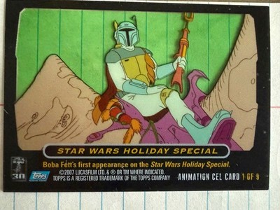 2007 Topps Star Wars 30th Anniversary Animation Cel Cards Boba Fett #1 Of 9