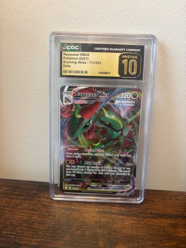 2021 POKEMON EVOLVING SKIES #111 RAYQUAZA VMAX CGC Pristine 10 not PSA