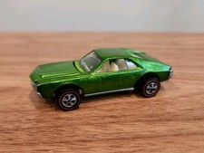 Vtg 1968 Hot Wheels Redline Custom Amx Antifreeze Diecast Car White Interior Usa