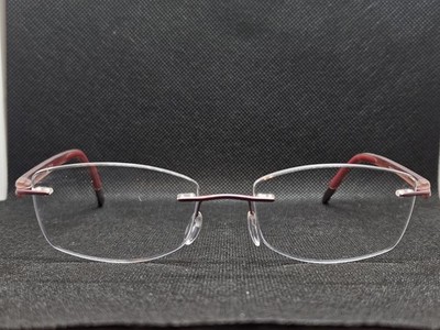 Silhouette 5379 40 6055 Titanium Salmon Pink Rimless Eyeglasses Frames 17-135