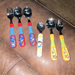 Disney Princess, Superman, Madagascar Flatware Set 6pcs Forks & Spoons Stainless