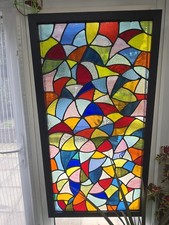Large Vibrant Stained Glass Window Panel – will be withdrawn on Mon - £225 ONO