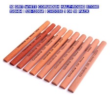 White Corundum Half-Round Sharpening Stone 150mm - 10 Grit 120-1200 - 1/10 Pack