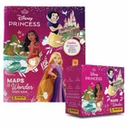 Disney Princess Maps Of Wonder Panini Sticker Collection - Album + 50 Pack COMBO