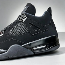 Nike Air Jordan 4 Black Cat FV5029-010 Men's Black Sneakers Free Shose