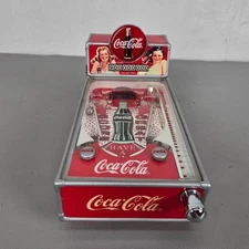 Coca-Cola Red & Silver Pinball Machine 1998 Musical Bank Vintage Collectible