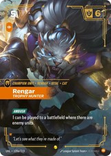 Rengar - Trophy Hunter 120a/219 - Riftbound Unleashed - Alt Art English NM — live eBay listing