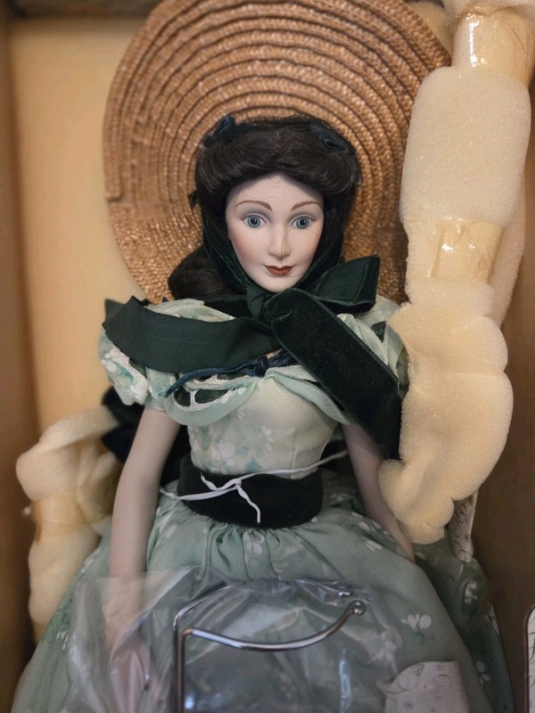 Franklin Mint Heirloom~Doll Vivien Leigh as Scarlett O'Hara~Gone With The Wind