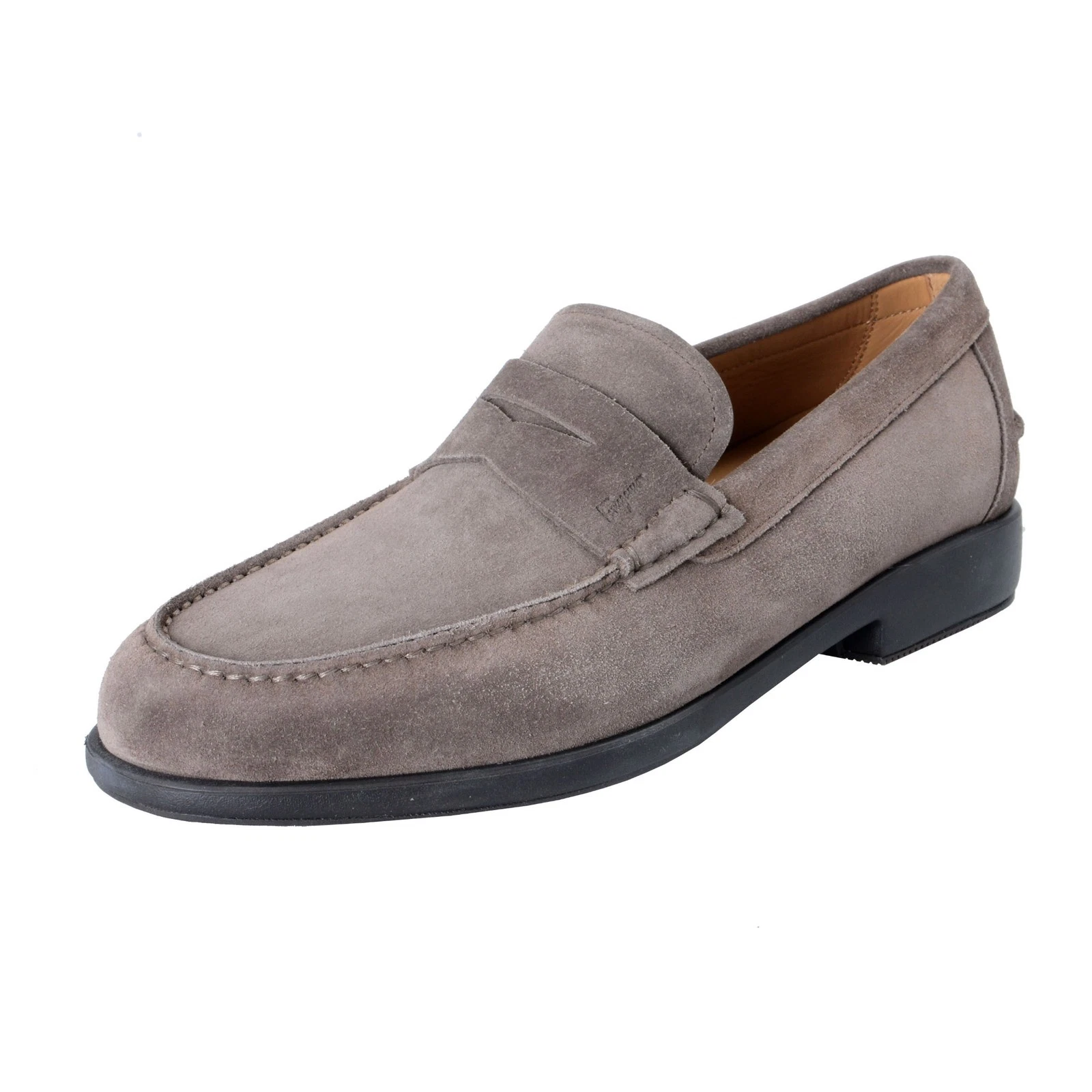 Ferragamo — Salvatore Ferragamo Men's "FERRO 2" Gray Suede Leather Loafers Shoes