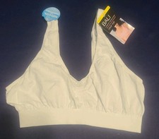 Bali Womens Medium White Comfort Revolution Microfiber Crop Top