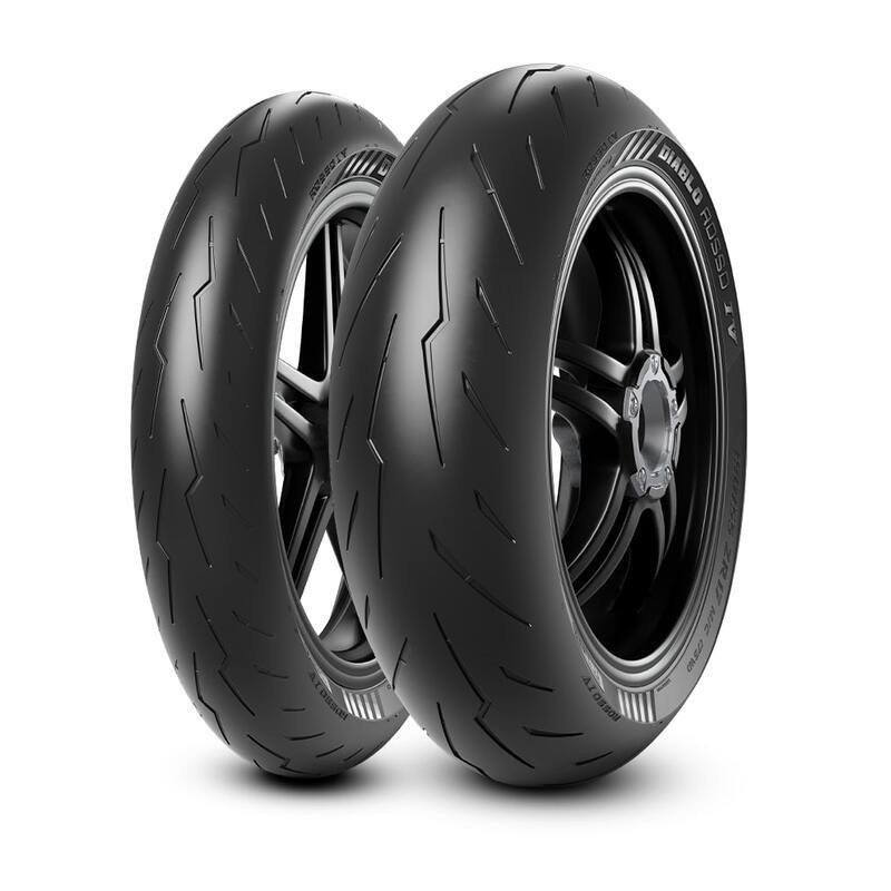 Pneu PIRELLI DIABLO ROSSO IV 240/45 ZR 17 arrière sans chambre à air pas cher