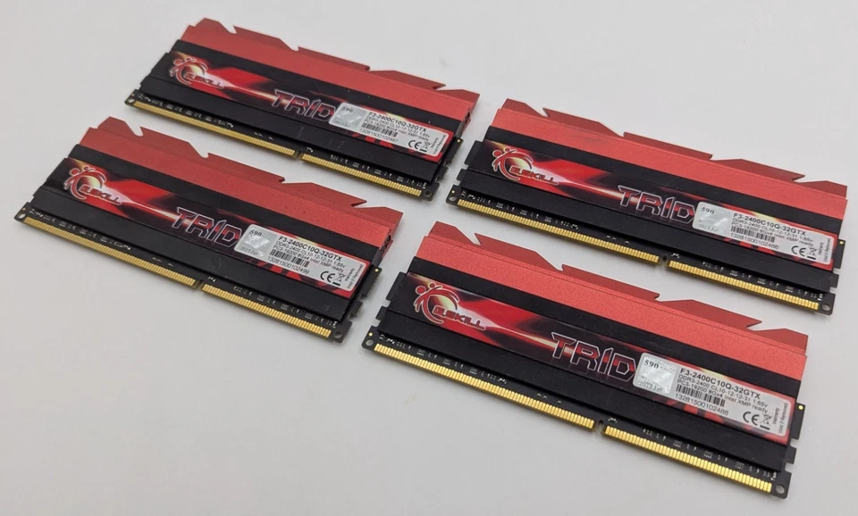 G.Skill Trident X 32GB Kit (4x8GB) DDR3 2400 MHz PC3-19200 RAM F3-2400C10Q-32GTX - Image 3 of 4