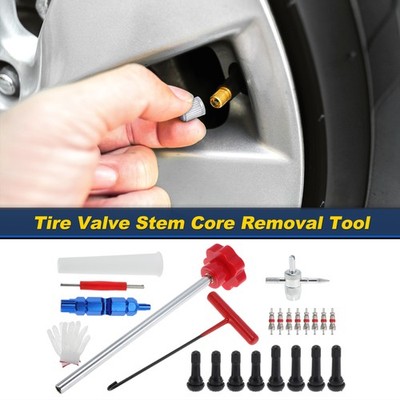 Tire Valve Stem Puller Set Red Puller Multi-function Wrench 1 Set