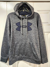 Under Armour Storm Men's Hoodie S Gray Fleece Pullover Loose Fit 1282943